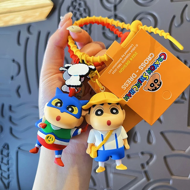 Creative Genuine Crayon Shin chan Keychain Cute Cartoon Anime Doll Bag Pendant Small Gift Decoration Accessories AliExpress