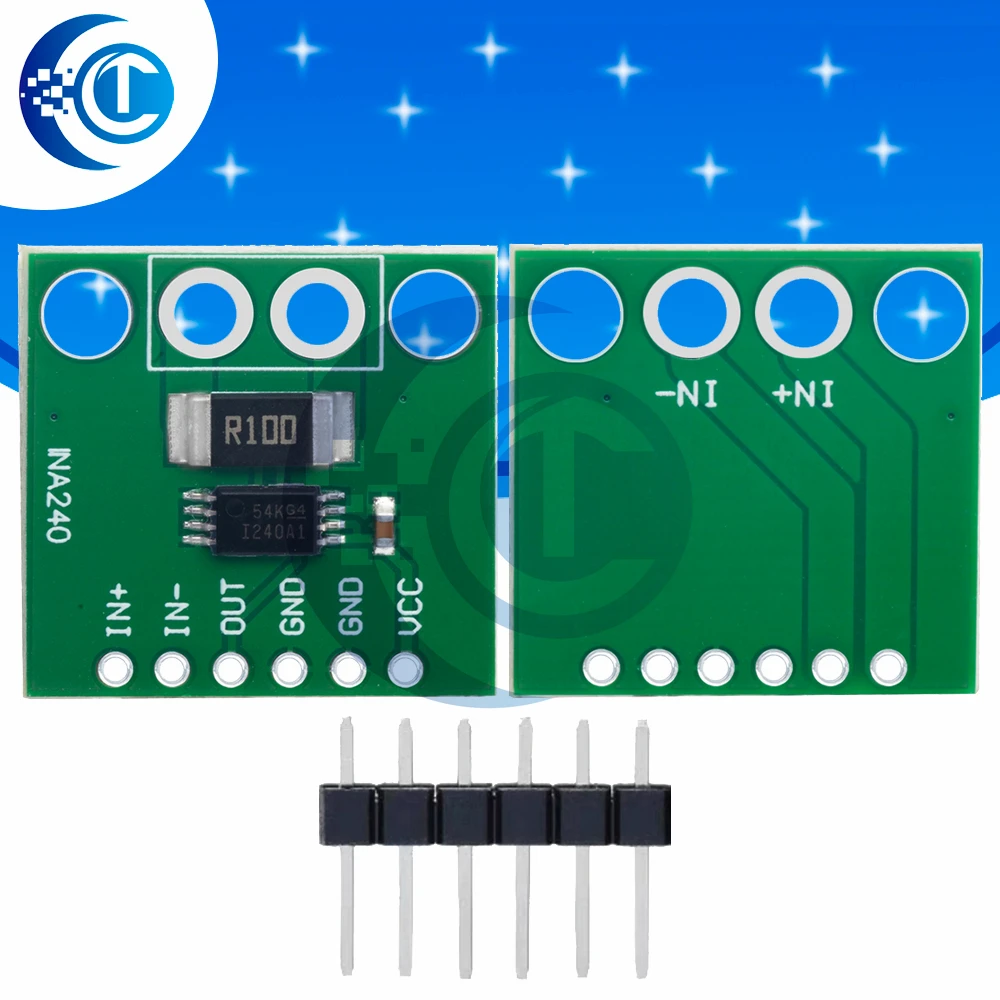 Módulo INA240 INA240A1 amplificador de detección de corriente monitoreo de corriente colección de corriente de doble vía
