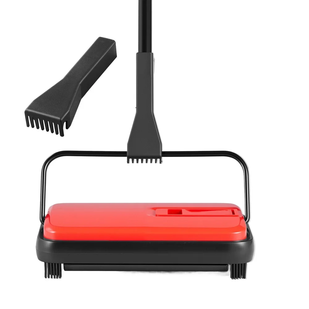 Manual Carpet Sweeper with 300ml Dust Bin Effortless Cleaning Compact Design Ideal Home Office Quick Dirt Removal