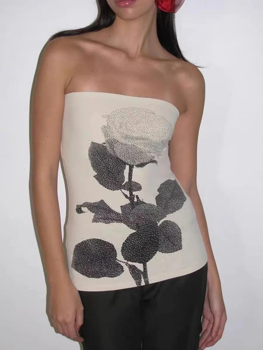 Top ajustado versátil elástico adelgazante de punto elástico sin tirantes con base rosa para mujer otoño mujer Kim