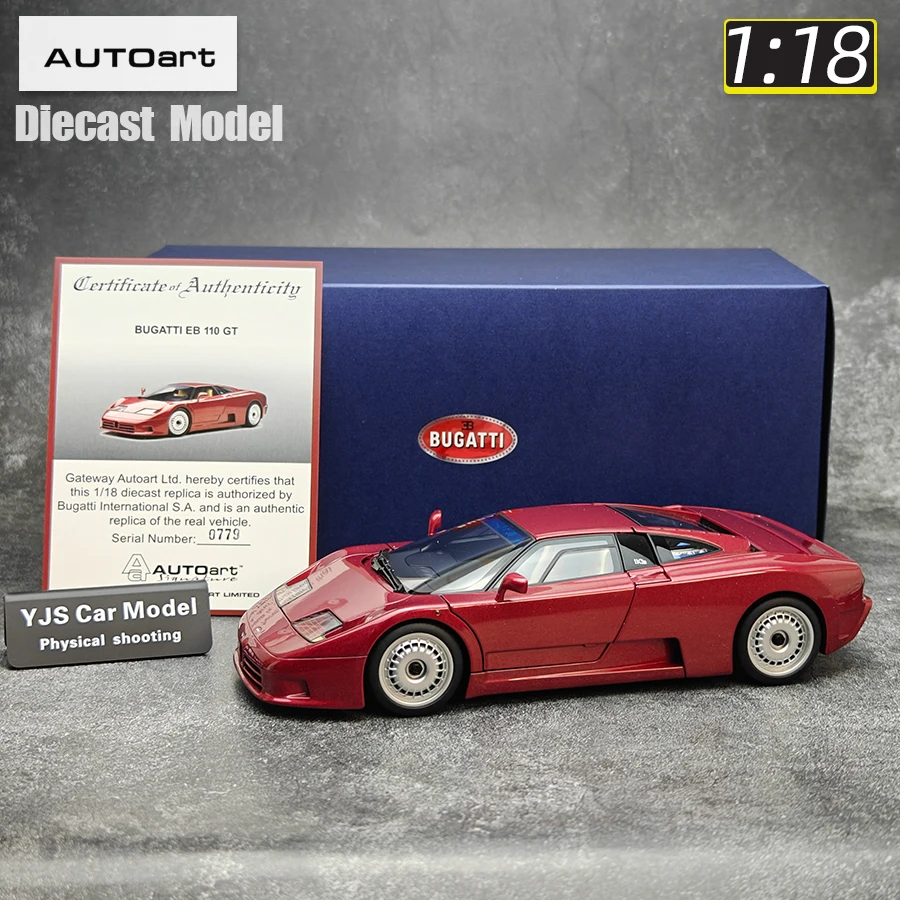 Autoart Diecast Model 1/18 Bugatti EB110 GT Static Display Holiday Gift Collection Card Send a Gift to a Friend