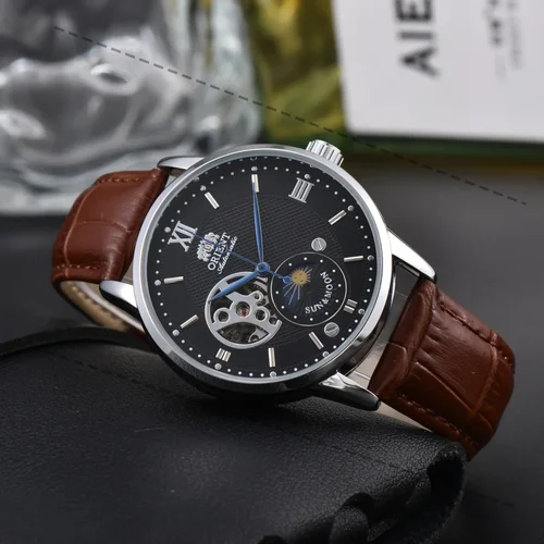 Imagen 2 del producto Reloj mecánico para hombre Orient Sport Sun, Moon, and Stars Skeleton con función completa de hora mundial