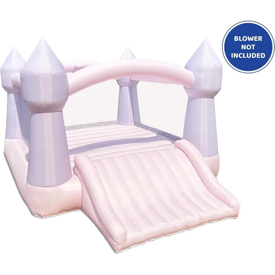 Party Castle Daydreamer Cotton Candy Bounce House [sans souffleur], 16,4 pi de longueur x 13,1 pi de largeur x 9,3 pi de hauteur, panier de basket-ball, pastel tendance