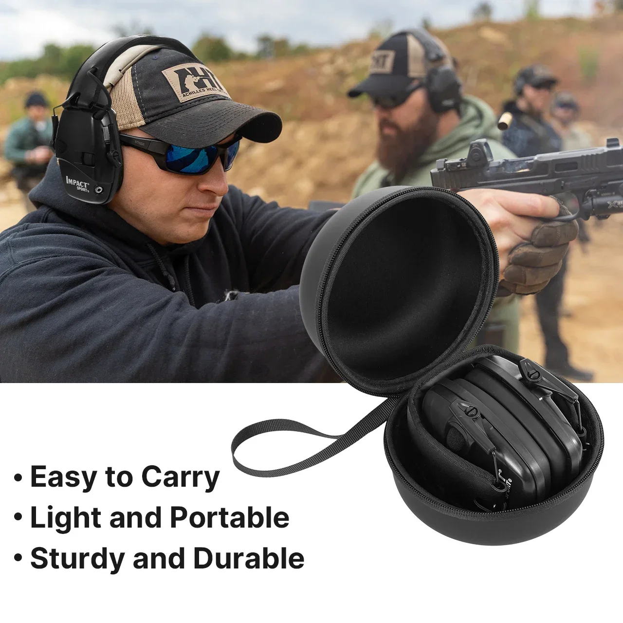 Hot!Earmuffs Active Headphones with Case for Shooting Electronic Hearing protection Headset Noise Reduction hunting headphone
