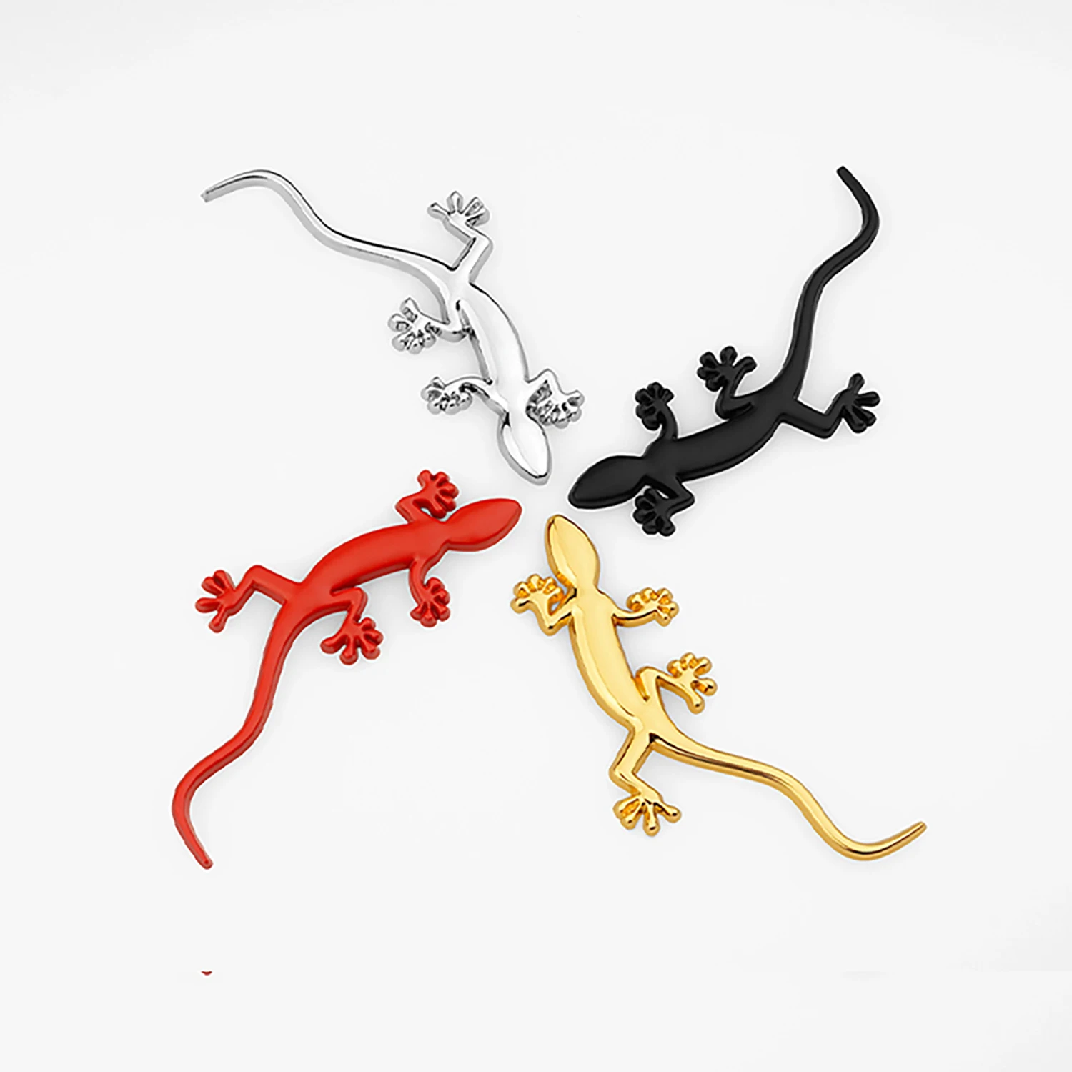 2pcs metal gecko stickers, 3D stereoscopic car and electric vehicle stickers, scratch covers, covers, motorcycle body modificati
