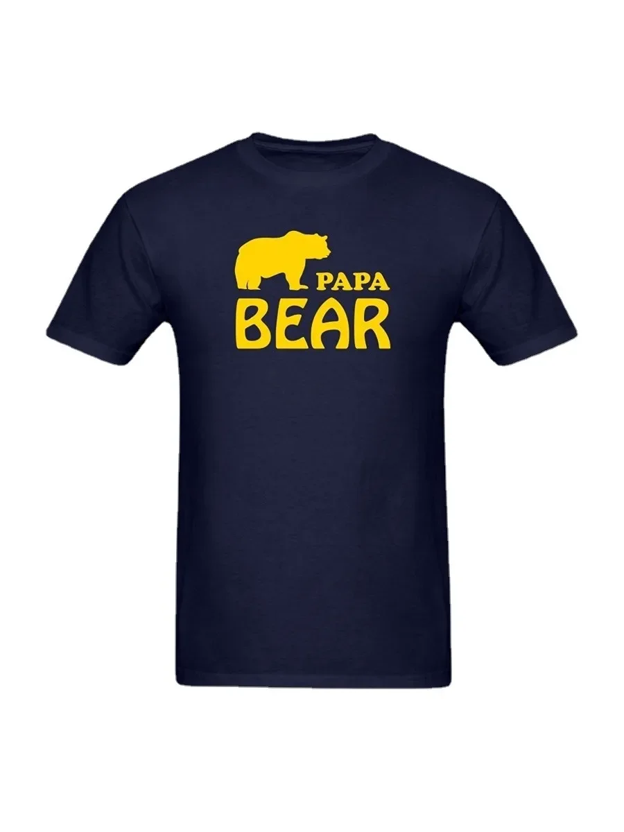 Papa Bear T-Shirt 100% Cotton O-Neck Short Sleeve Summer Casual Mens T-shirt Streetwear