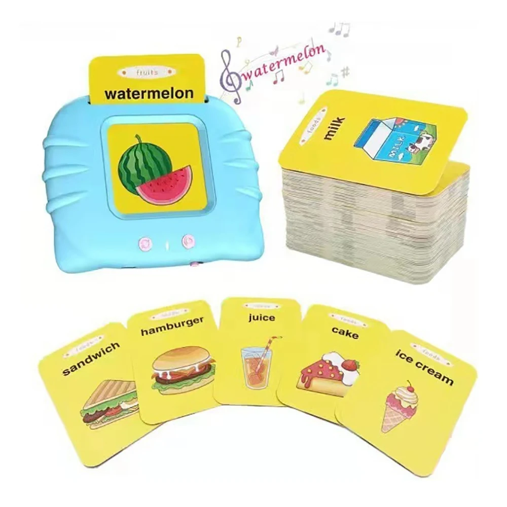 Tarjetas Flash parlantes para aprendizaje temprano, juguetes educativos para bebés, niños y niñas, máquina de lectura de aprendizaje preescolar, suministros escolares interactivos