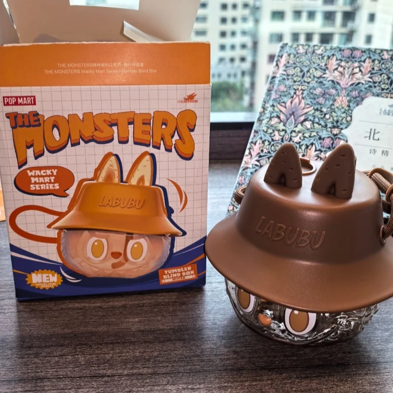 정품 팝마트 라부부 더 몬스터즈 와키 마트 시리즈 텀블러 블라인드 박스 홈 데코레이션 귀여운 모델 생일 선물 소녀용