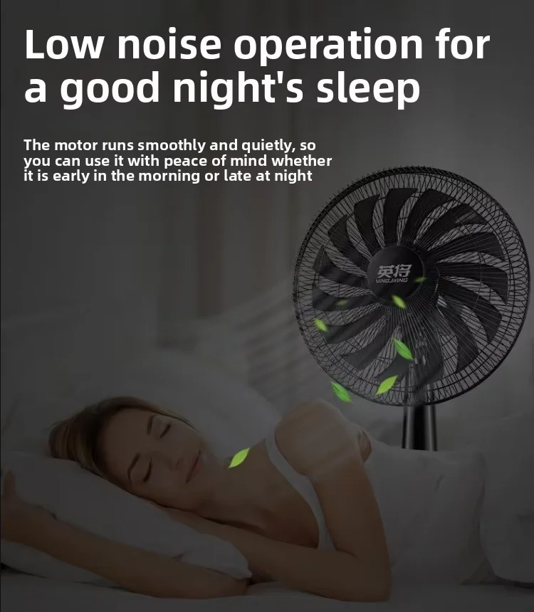 220V Table Fan for Home Office Quiet Powerful Air Circulation with Oscillation Desktop Standing Fan LYH