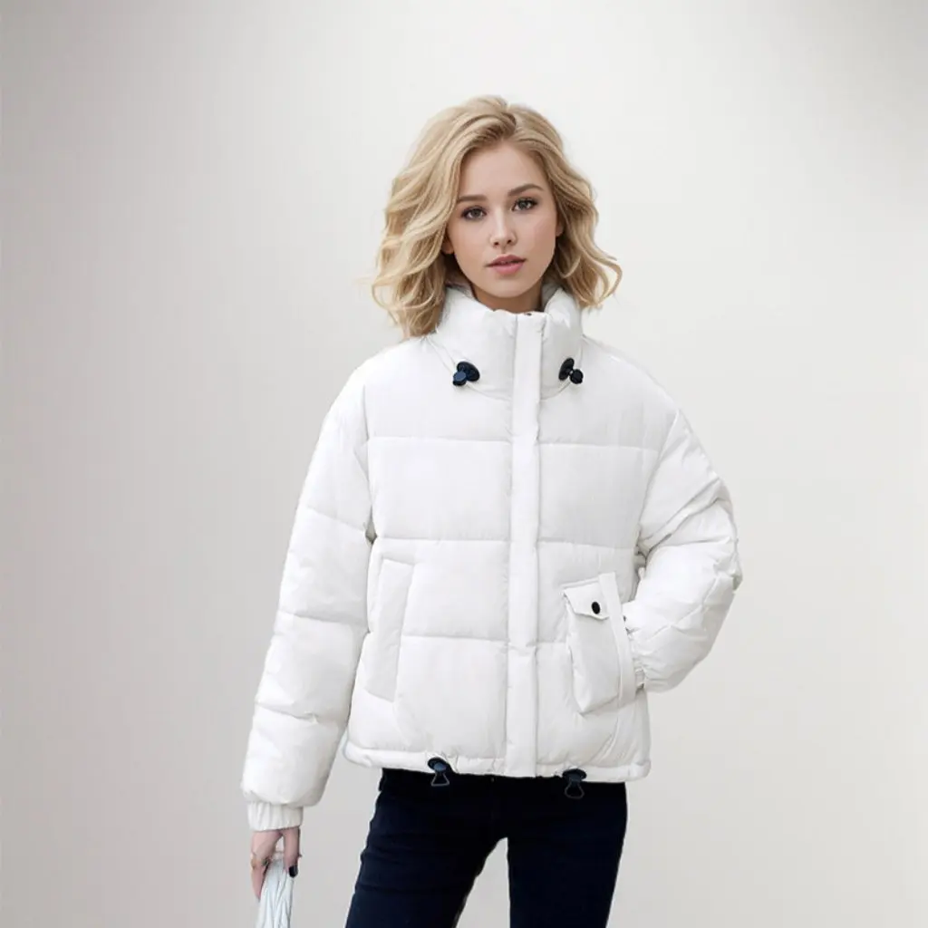 

Women's down Cotton-padded Jacket Short Korean Style Loose Fit for Autumn Winter New Fashion
