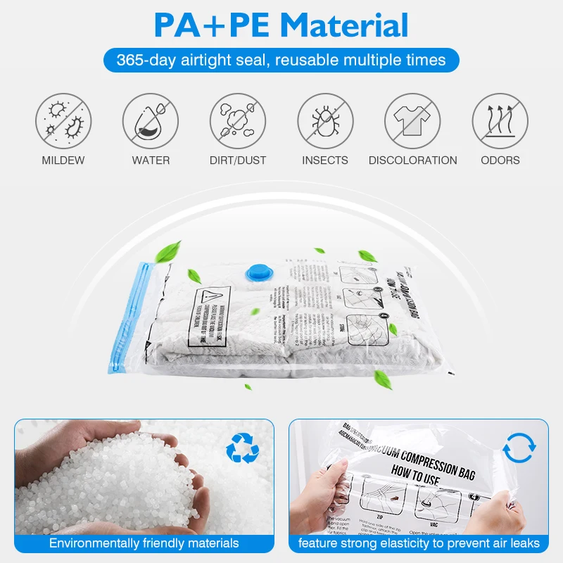 Sacs de rangement sous vide avec pompe électrique sans fil, pompe aste sans fil pour sacs de rangement, économiseur d\'espace, évaluation de voyage,