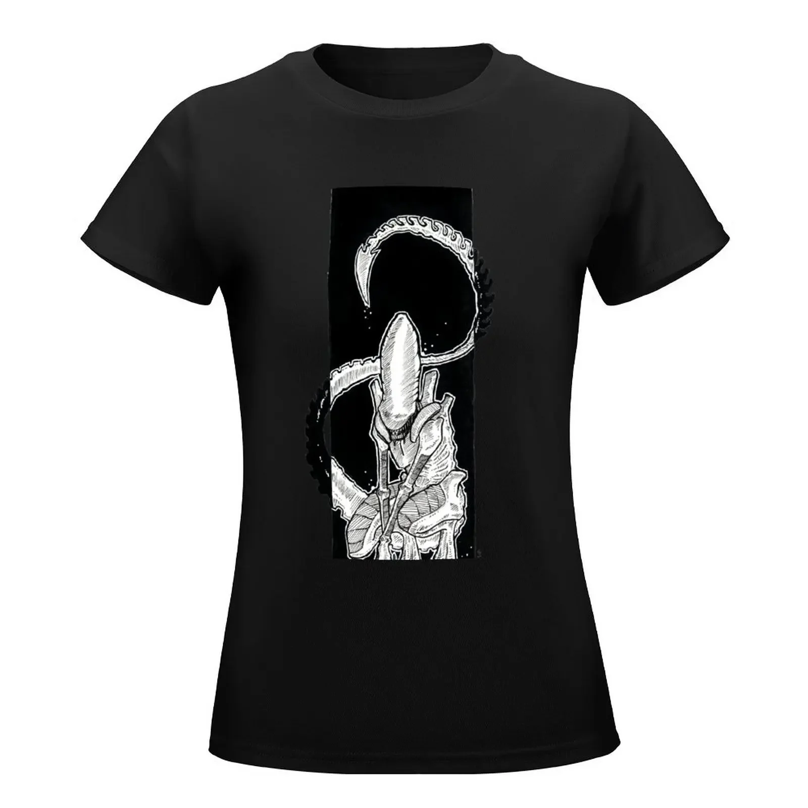 Alien T-Shirt summer top Female clothing tops plus size tops Woman fashion