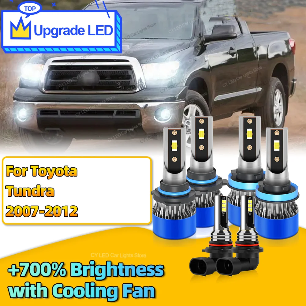 6 ชิ้น 30000LM Canbus รถ LED ไฟหน้าหลอดไฟ HB3 H11 9145 ไฟตัดหมอกอัตโนมัติสําหรับ Toyota Tundra 2007 2008 2009 2010 2011 2012