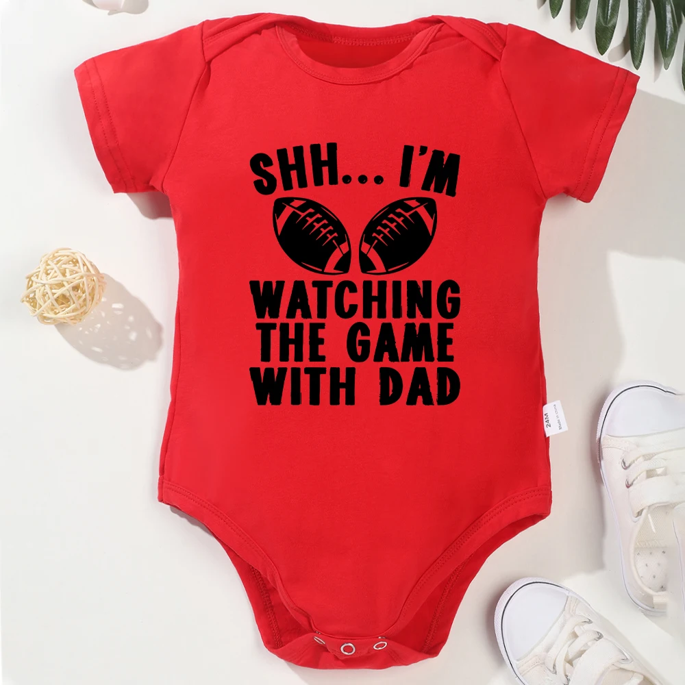 American Football Harajuku Baby Boy Clothes Onesie Fashion Trend Streetwear Cotton Comfy Infant Onesie Cheap Fast Delivery