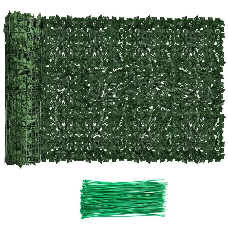 

Ivy Privacy Fence Screen Outdoor Expandable Artificial Greenery Roll Fake Hedge Wall Patio Green Plastic Leaf Plant Vine Grass P