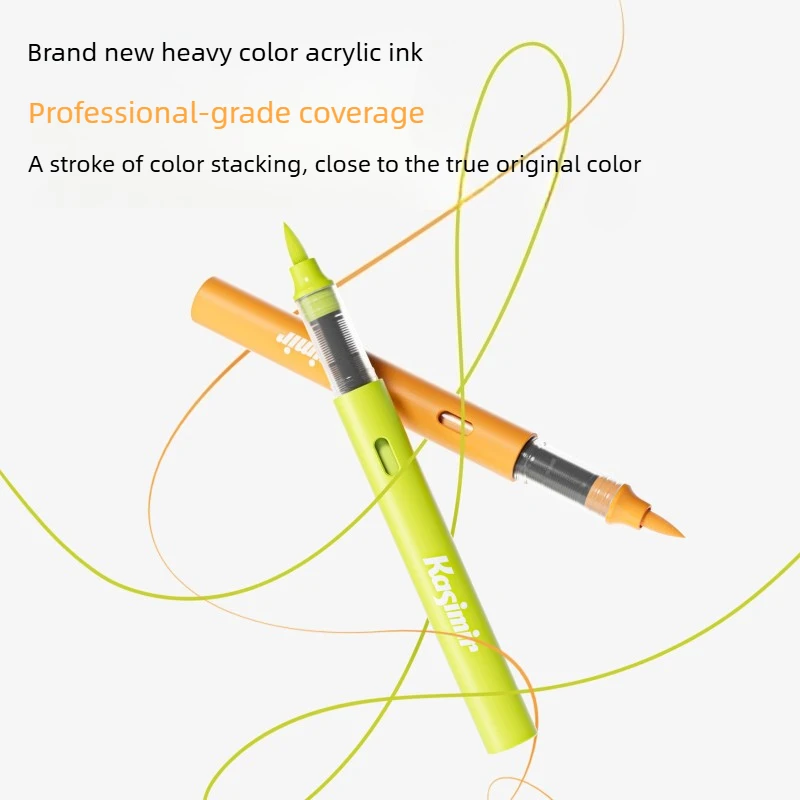 KASIMIR 1/24/84 Colors Vibrant Direct Liquid Soft Tip Acrylic Marker Pens Non Bleeding Stationery Office School Art Supplies