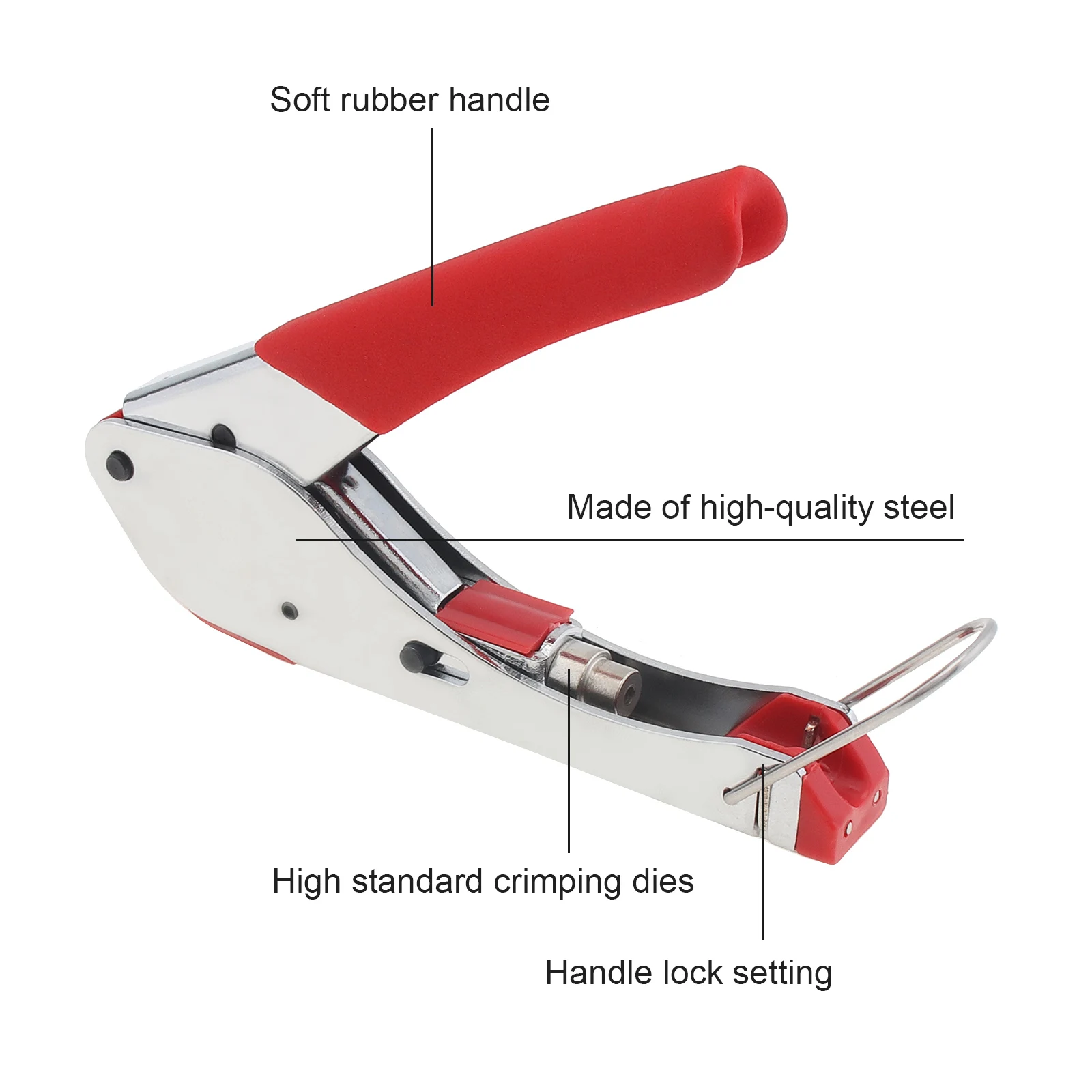 Crimping Pliers Tool Connector Compression Tool Crimper for Coaxial RG6 RG59 F BNC RCA Coax Cable Tube / Insulation Terminals