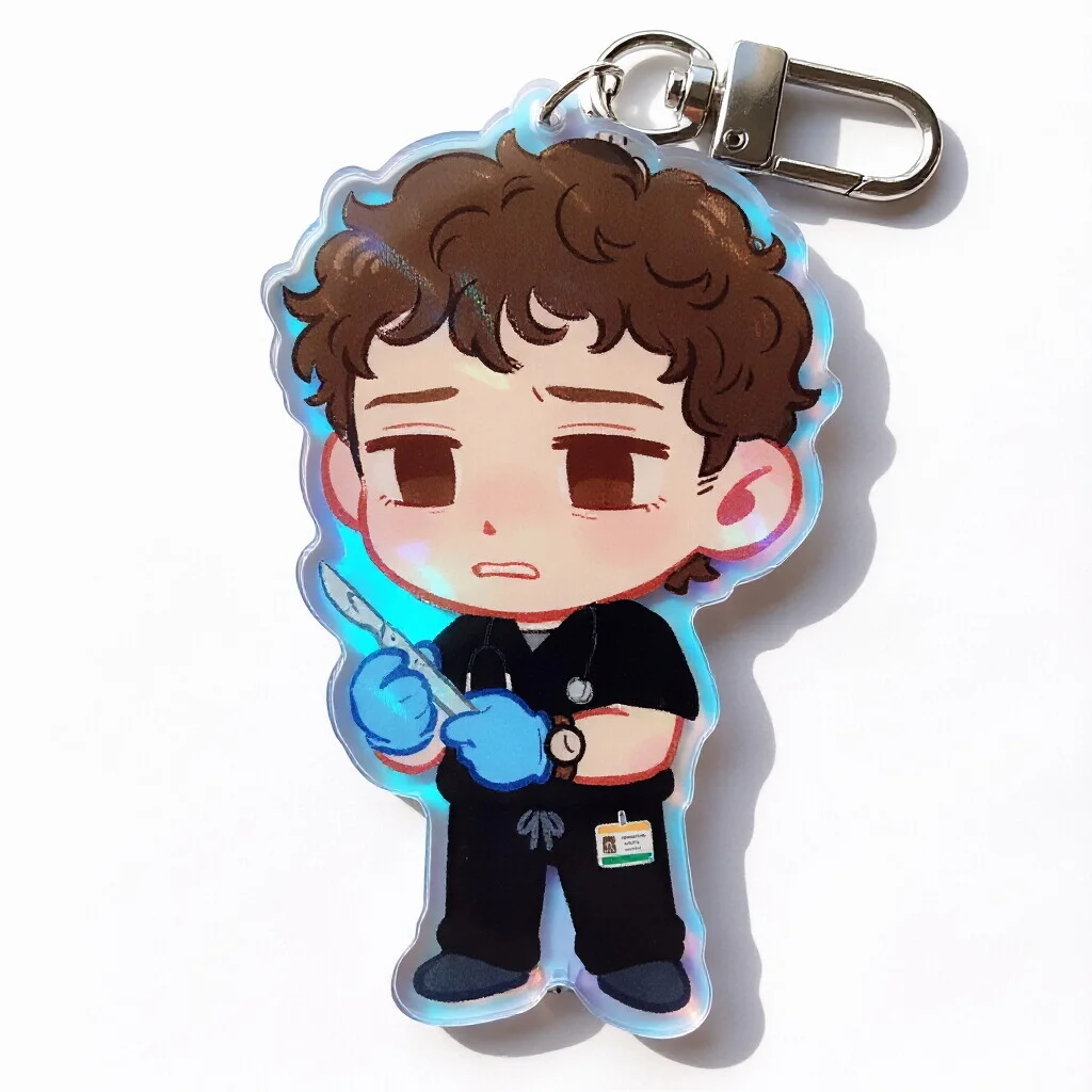 Porte-clés inspiré de Dana King de Pitt Whitaker, collection de porte-clés fan art Pitt Robby, jouets, cadeau pour un ami