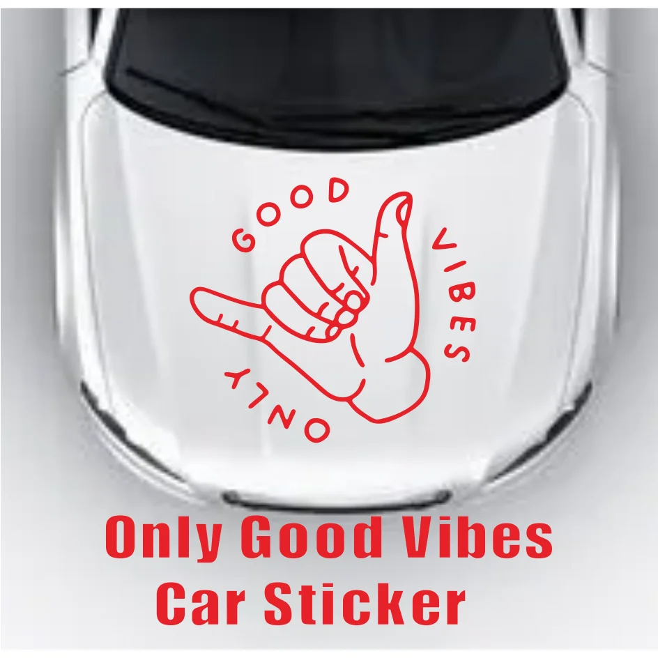 Cute Only Good Vibes Camper Car Stickers Van Caravan Surf Decor Decals Vinyl Accessories