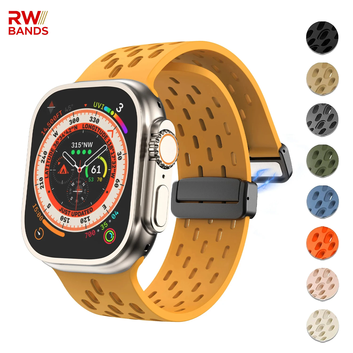 Magnetisches Silikonarmband für Apple Watch Ultra 3/2 49mm 46mm 42mm 45mm 44mm 41mm Armband IWatch Series 11 10 9 8 7 6