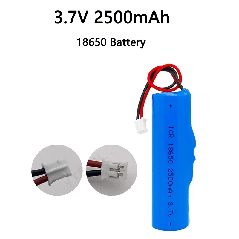 1-10PCS 3,7 V 18650 2500mah Wiederaufladbare Lithium-Batterie LED Licht Bluetooth Lautsprecher, Rasierer, haar Clippers Batera PH2.0-2P Stecker