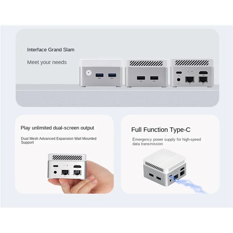 

L52A- Mini PC DDR5 8GB SSD WIFI5 BT4.2 Windows 11 Pocket Mini Desktop Computer For Gaming Gamer US Plug