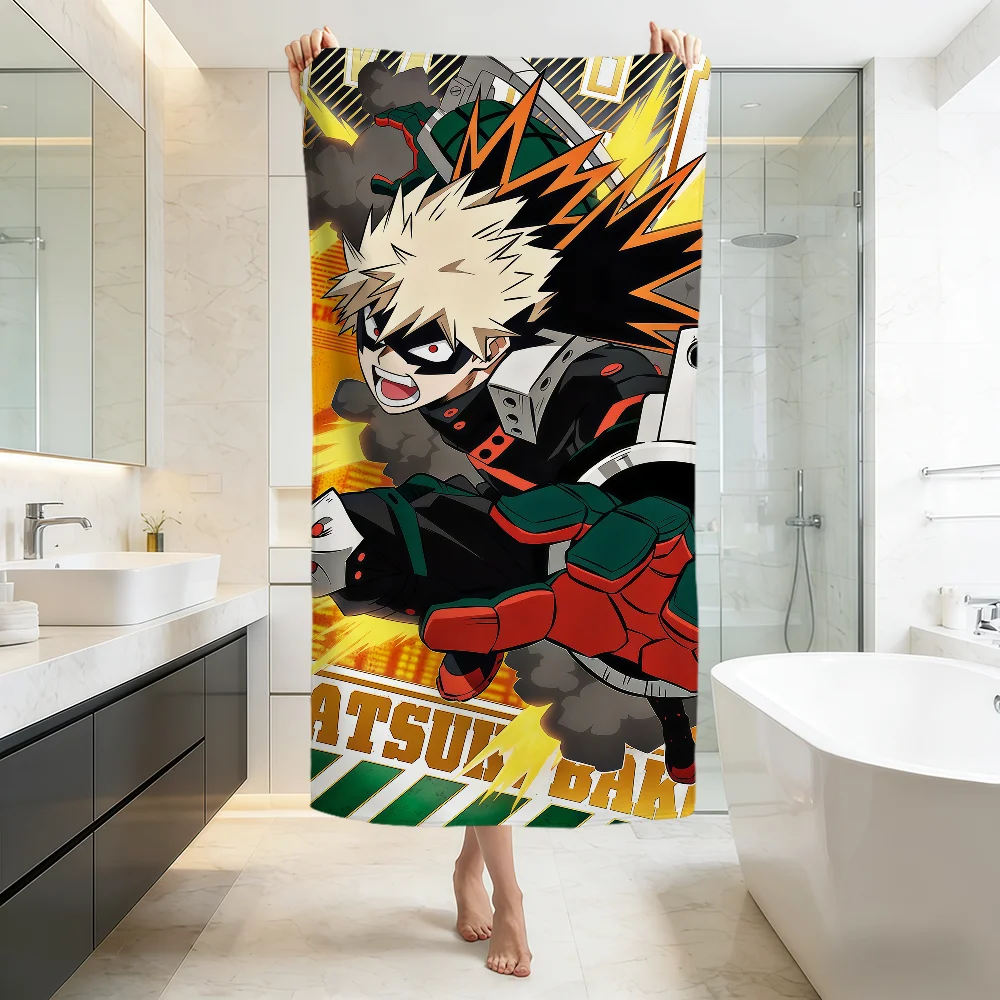 cool anime k-Katsuki b-Bakugo fanart soft Beach Towels Trip swim Pool bathing Towel Gym Spa home Decor Gift Holiday Vacation