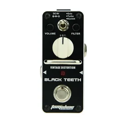 AROMA Black Teeth Electric Guitar Effects Pedal Vintage Distortion Effect Mini Analogue True Bypass Pedal Guitar Accessories