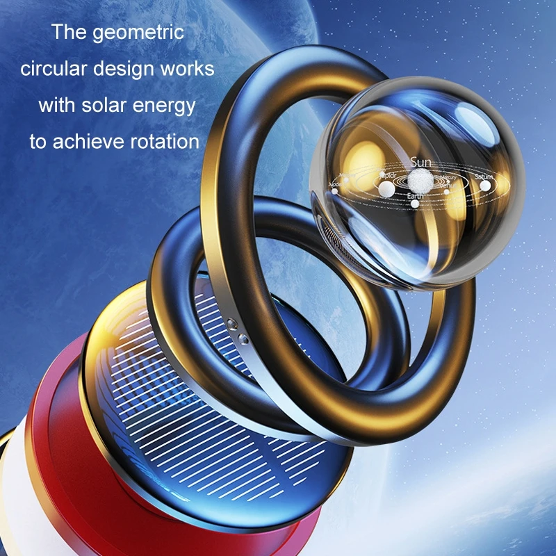K1 Interstellar Rotating Art Car Aromatherapy Ornaments Solar Perception Air Purification Stand Ornament