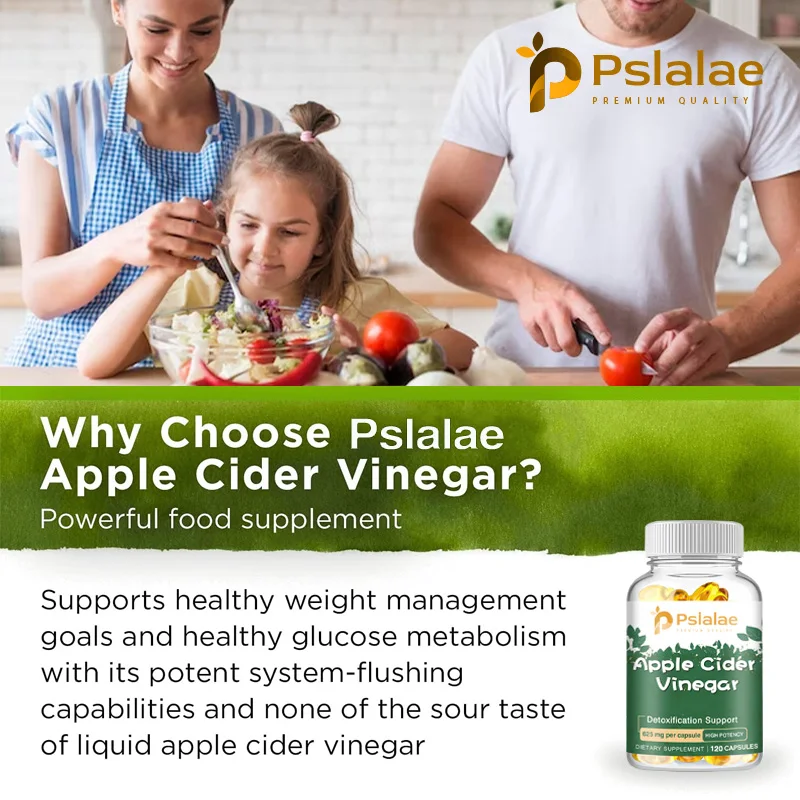 Apple Cider Vinegar Capsules - Helps with Metabolism and Maintains Blood Sugar Status, Weight Management Supplement