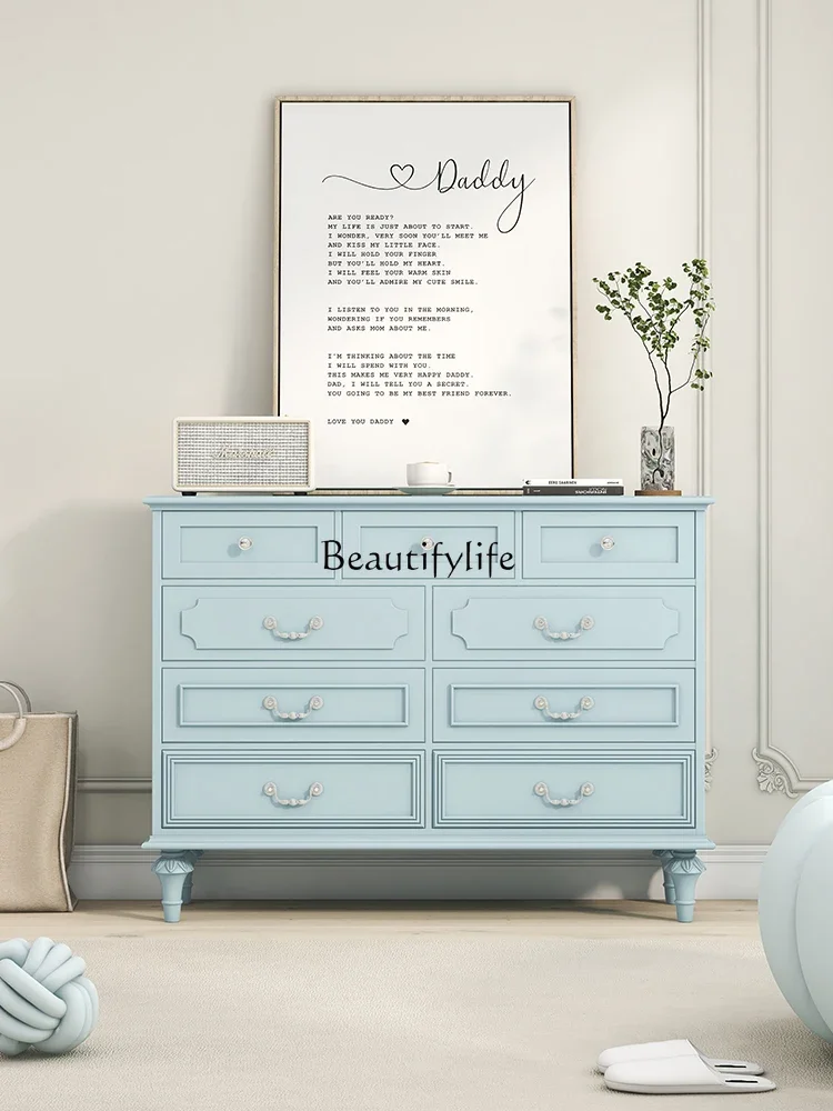 

FG10Entrance foyer decorative cabinet living room large capacity bedside cabinet solid wood nine bucket cabinetL