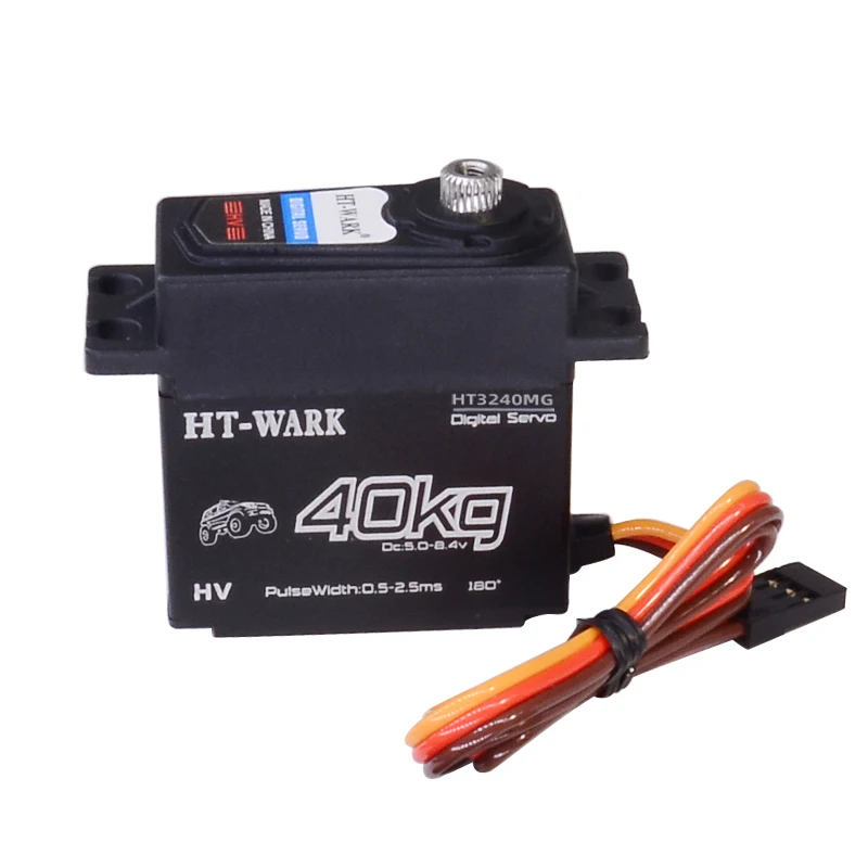 HTWARK เกียร์โลหะความเร็วสูง 40 กก.แรงบิดขนาดใหญ่ Digital Servo สําหรับ Rc รถ Crawler Scx10 Trx4 1/8 1/10 Rc รถรถบรรทุกชิ้นส่วนหุ่นยนต์