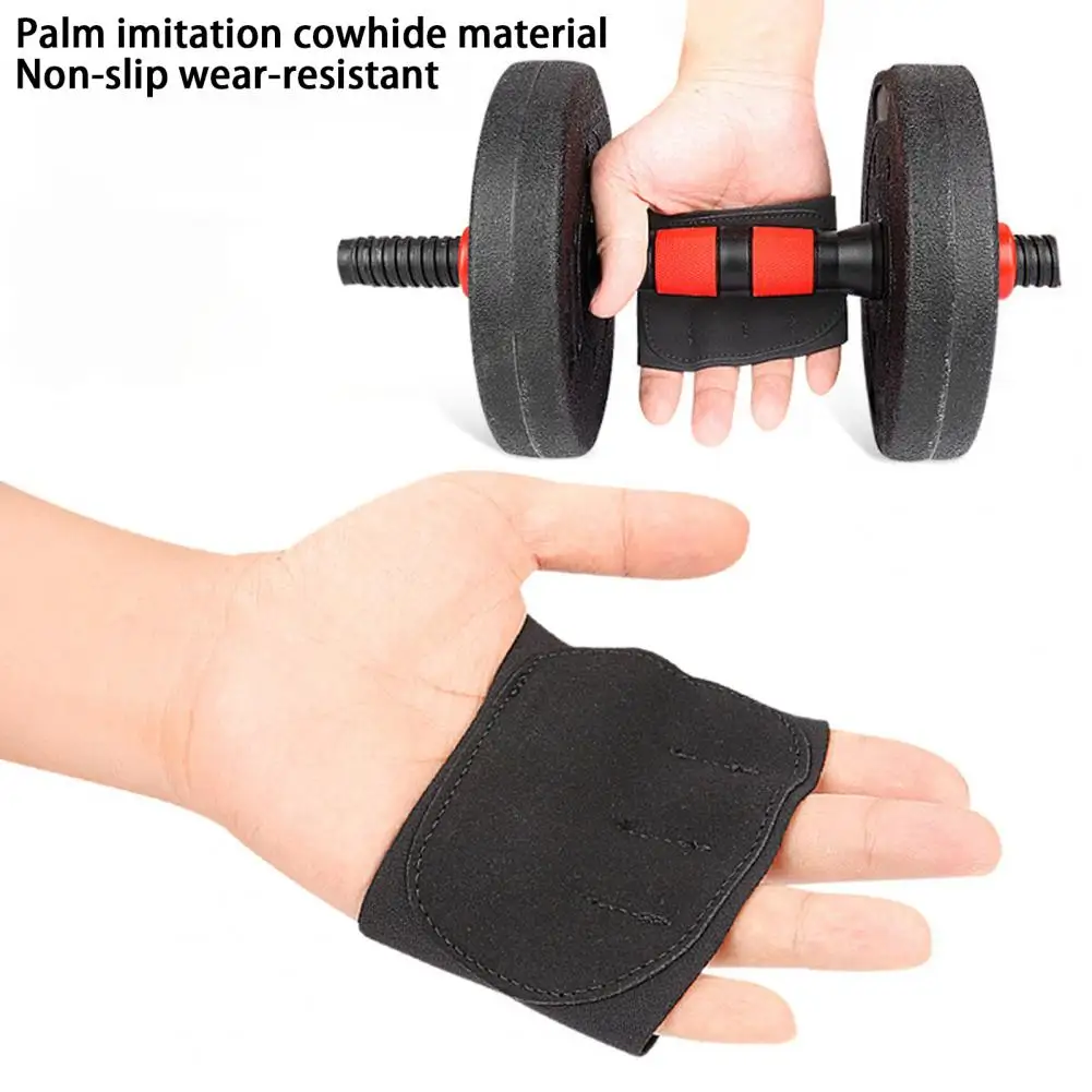 1 Pair Mini Weight Lifting Gloves Anti slip Palm Workout Fitness Sports Training Dumbbells Partial Half Gloves 헬스 장갑