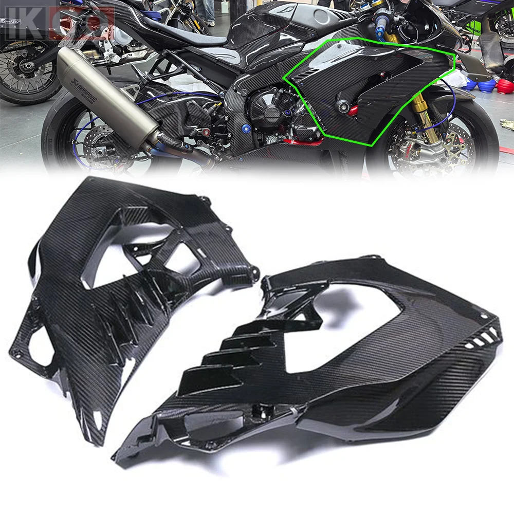 For HONDA CBR1000RR-R 2021 2022 2023 2024 Motorcycle parts 100% carbon fiber Side panel liner shell Front large side panel
