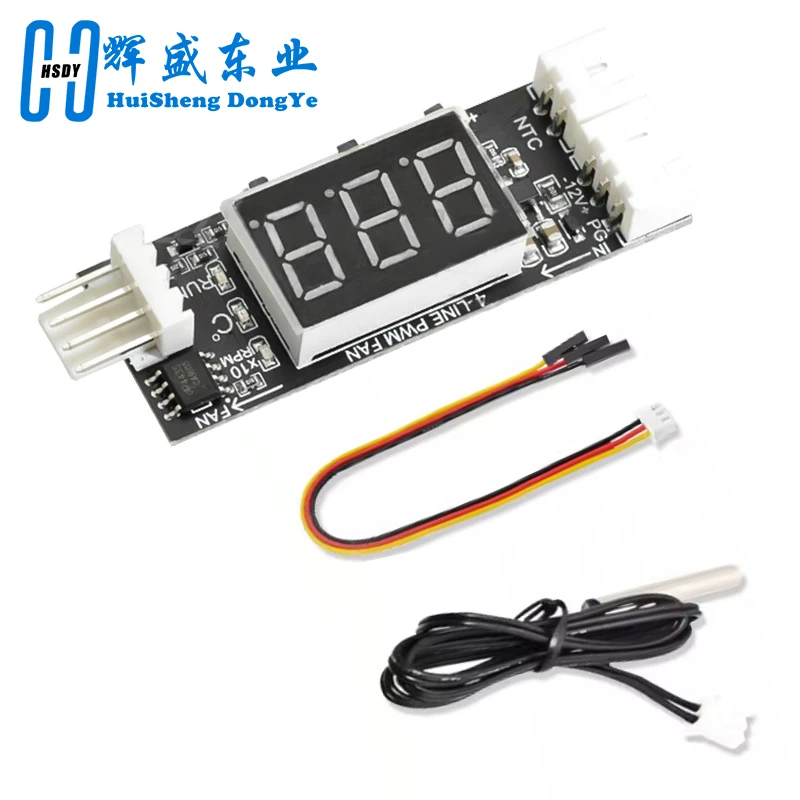 Single 12V 3A DC PWM 4 Wire Fan Temperature Control Speed Controller Chassis Computer Noise Reduction Module NTC B 10K 3950