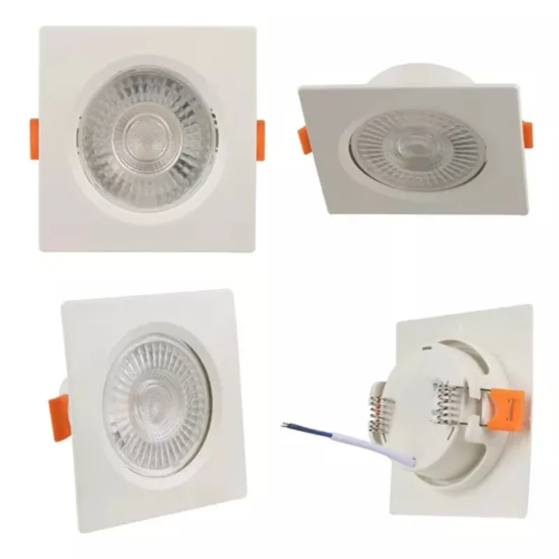 20   Smd 7w Dichroic Directionable Square Strong Luminaires Ceiling Lamps Downlight speaker Recessed dc lights v Marker lights