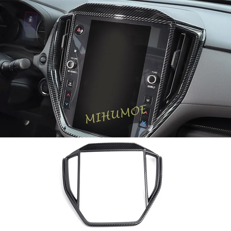 

Carbon Fiber ABS Car Center Console Multi-Media Screen Air Vent Cover Trims For Subaru ImprezaCrosstrek 2024 2025 2026
