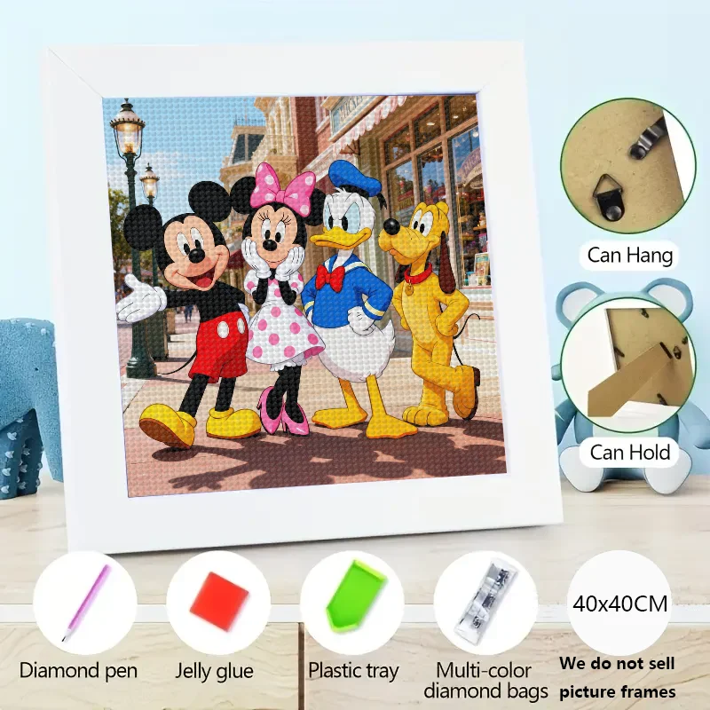 

1 шт. Disney Микки Маус Минни Дональд Дак Плутон 5D DIY комплект алмазной живописи, полная дрель сверкающие персонажи мультфильмов горный хрусталь