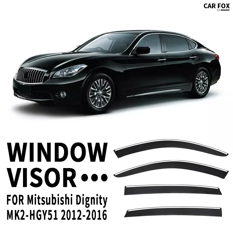For Mitsubishi Dignity 2012-2016 Car Window Visor Awning Shelters Windshield Side Window Rain Sun Shade Accessories Car Styling