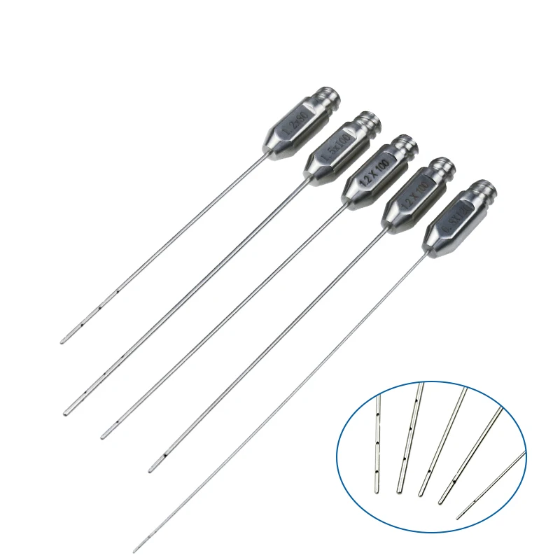 

Stainless Steel Micro Cannula Water Injection Needles with Luer Lock Liposuction Instruments Beauty Tools 5pcs/Kit