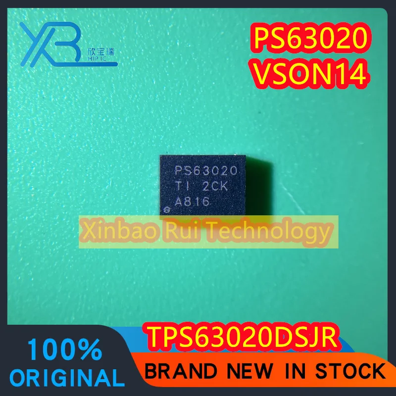 (5/10pieces) TPS63020DSJR TPS63020 PS63020 VSON-14 TPS63020 High Efficiency Buck/Boost Converter IC 100% Original Electronics