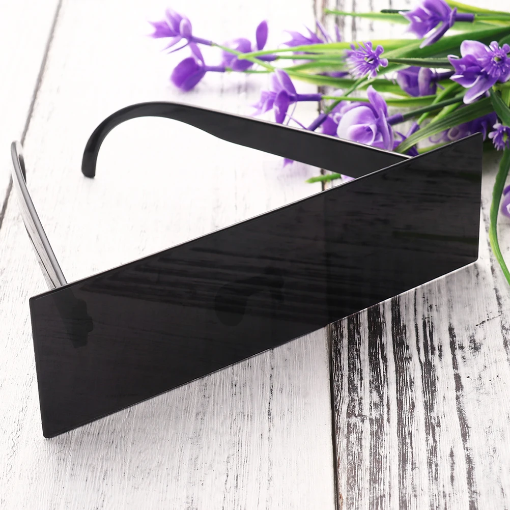 

2 Pcs Sunglasses Straight Plate Eyes Funny Black Bar Photo Props Universal Costume Graduation Men and Women