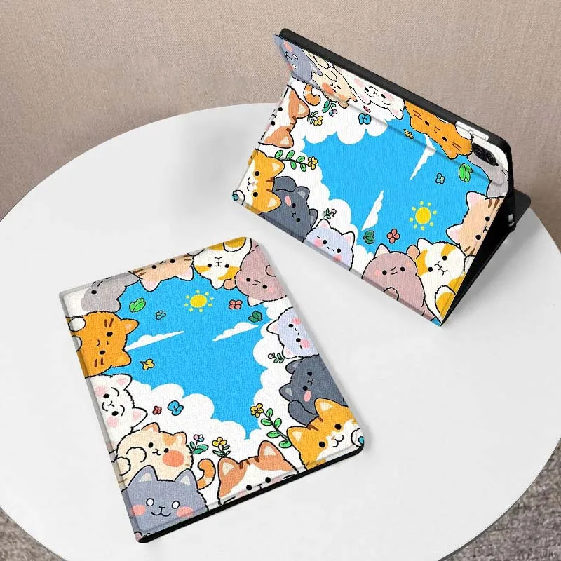 كارتون لطيف القط الفن ل الشرف الوسادة تبويب ماجيك GT GT2 6 X8 V7 V8 X9 8 9 13 X8a X9a Pro 10 12.1 12.5 بوصة اللوحي #4