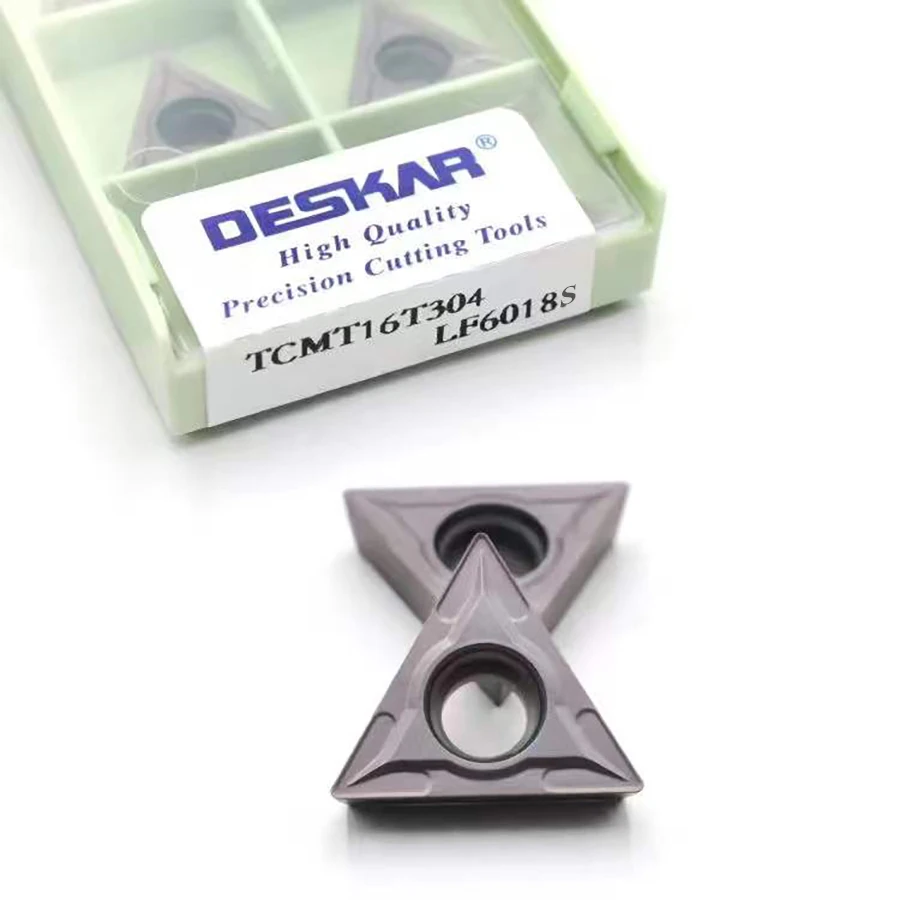 Deskar-insertos de carburo para torno CNC, herramientas de torneado interno, CCMT060204, 09T304, 120408, TCMT16T304, 110208, SCMT09T308, DCMT11T308, LF6018S