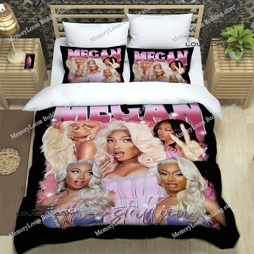 

Fashion Trend Modern megan thee stallion Bedding Set Single/Twin Size Duvet Cover 3D Print Stylish Soft Home Textile Set