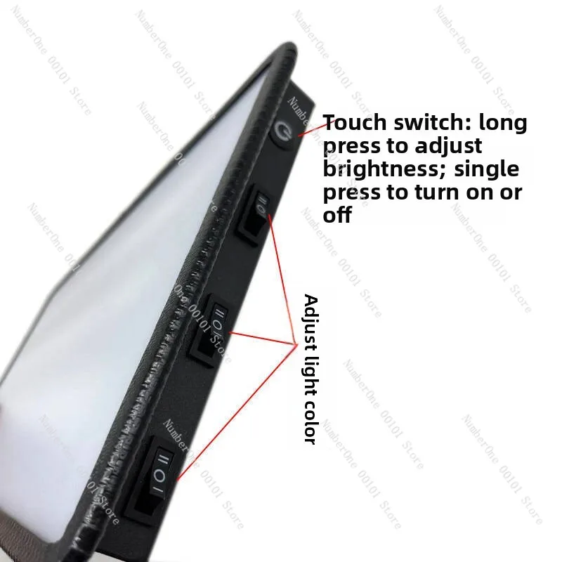 Car dent repair 6-color small battery leveling light, dimmable pit bump detection, injury-free paint