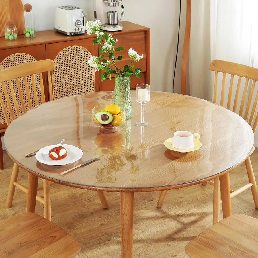 

Защитная пленка для стола, толщина 2 мм, диаметр 48 дюймов, круглая, прозрачная, пластиковая, для стола и рабочего стола