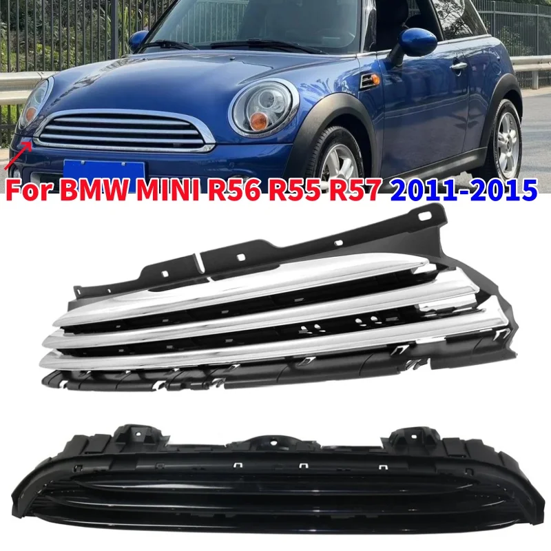 

1Pcs Chrome Honeycomb Mesh Front Grill Bumper Trim Splitter Spoiler Frame For BMW MINI R56 R55 R57 2011-2015 51117317264