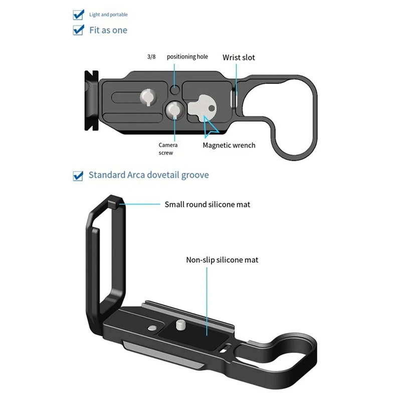 For Hasselblad X2D Special Quick Release Plate Push-Pull L Plate Handle Horizontal And Vertical Shooting L-Shaped