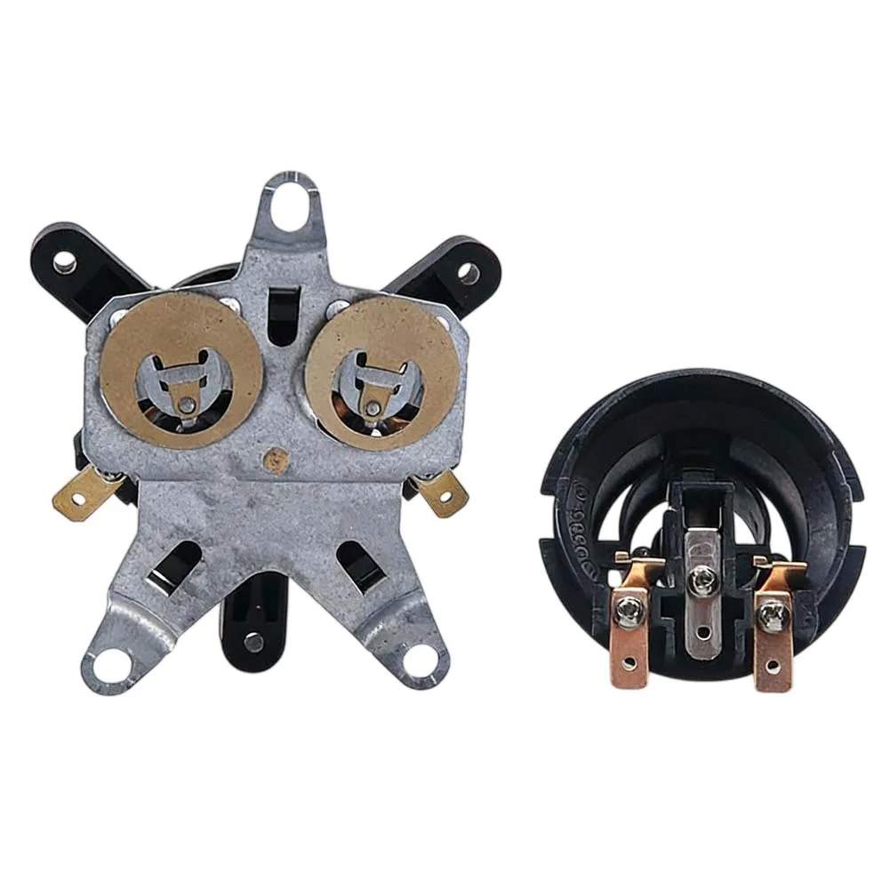 

Комплект для замены термостата (2 шт.) для электрического чайника: верхний и нижний сменные элементы термостата (коннектор, основание, соединитель)